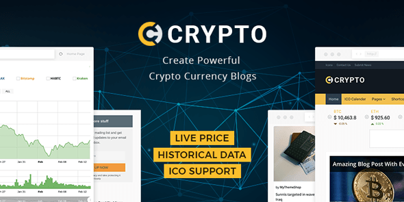 Crypto – A Bitcoin & Cryptocurrency WordPress Theme