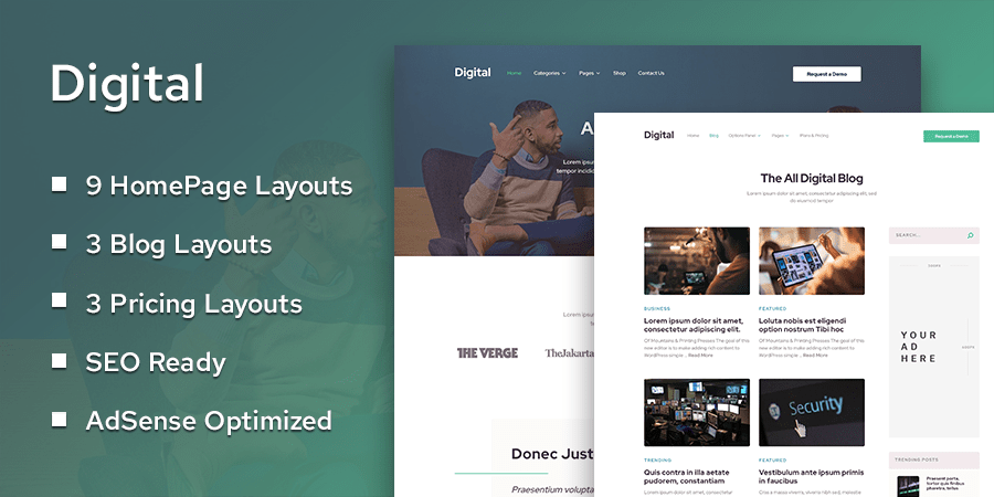 Digital - A Perfect Theme for Establishing Your Digital Presence Digital - A Perfect Theme for Your Digital Presence