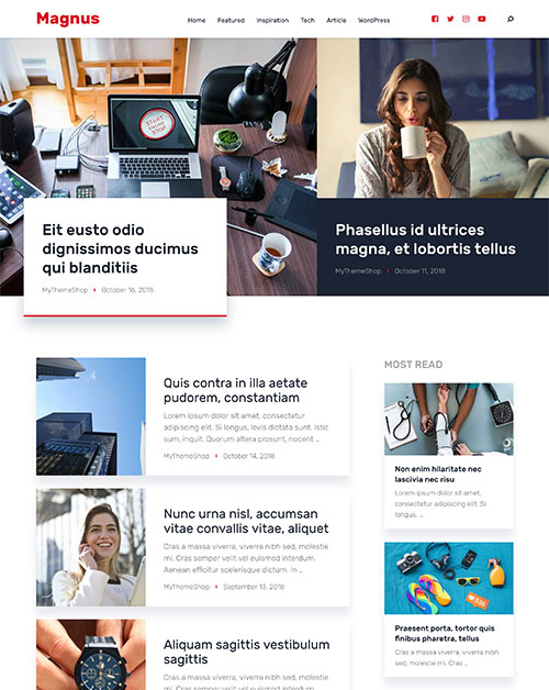 Here's Magnus, An Aesthetically Pleasing Theme Magnus - Aesthetic WordPress Theme