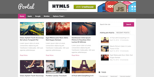 Portal Free Magazine Wordpress Theme Mythemeshop