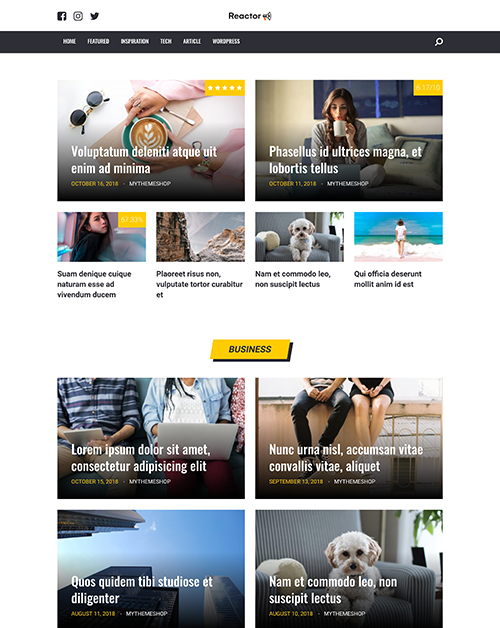 REACTOR, A BEAUTIFUL WORDPRESS THEME REACTOR - BEAUTIFUL WORDPRESS THEME