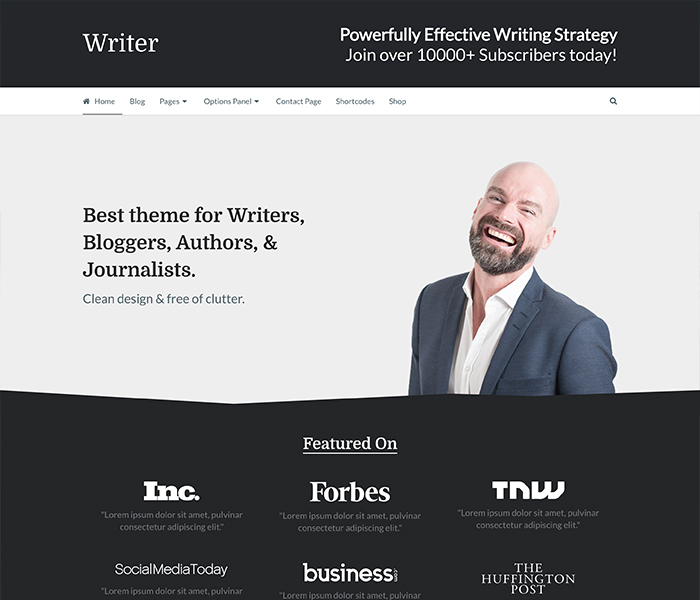 Writer –  Professional WordPress Theme for Writers
