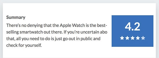 Show Average Rating from Author or Users