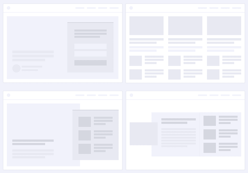 8 Pre-Defined Homepage Sections