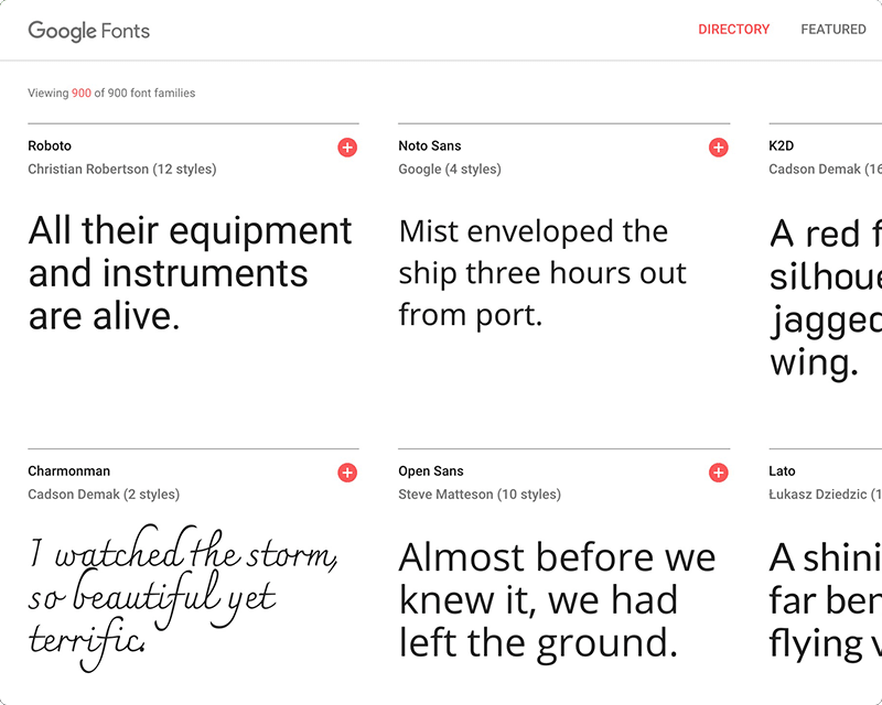 All Google Fonts Included