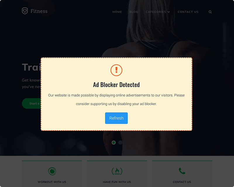 Detects Ad-Blocker