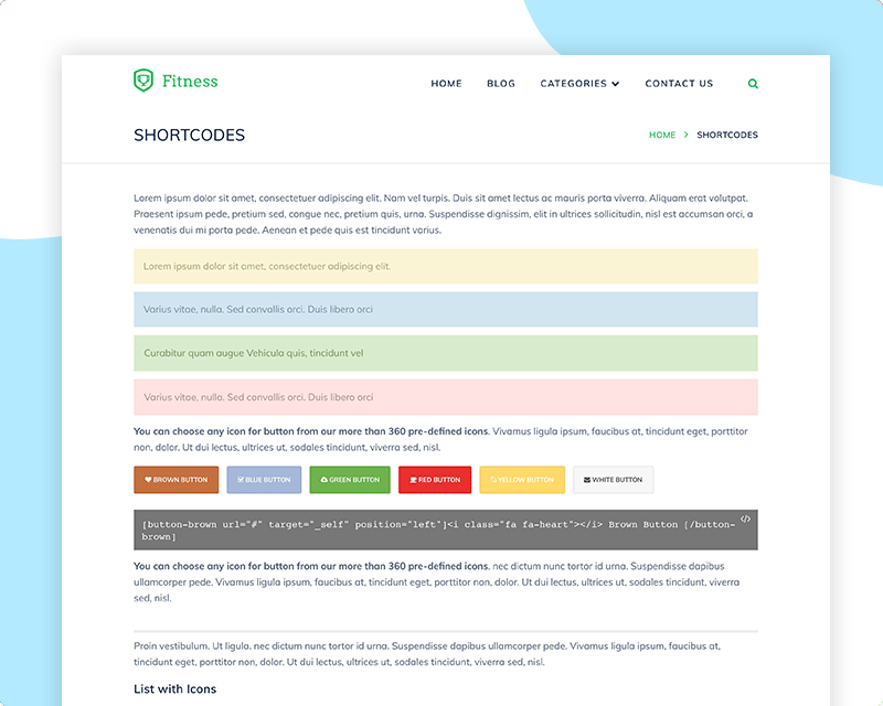 Shortcodes