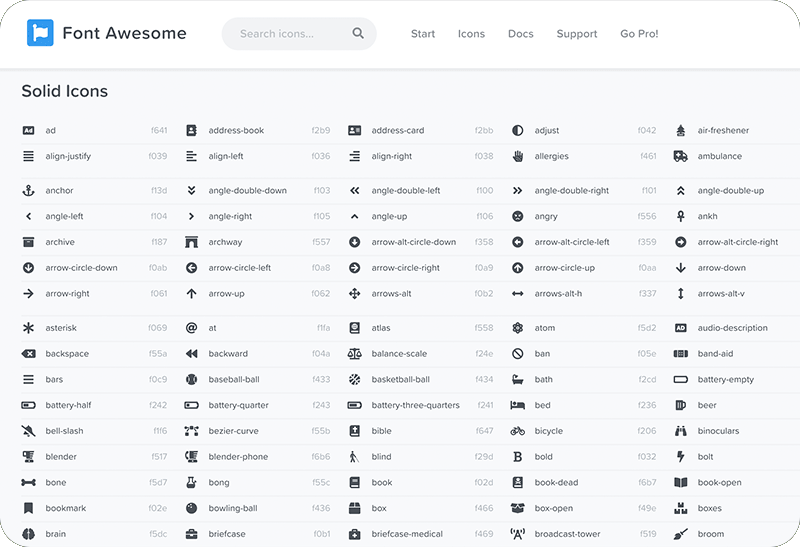FontAwesome Icons Included