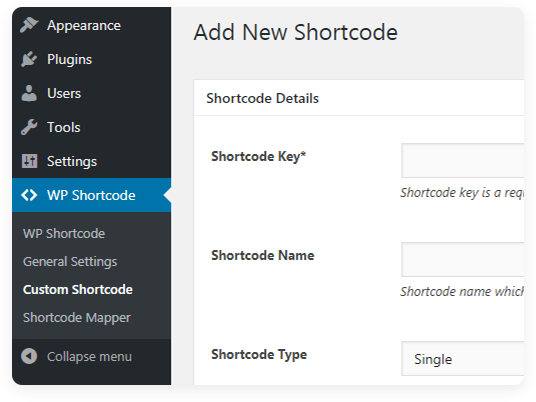 Create New Shortcodes