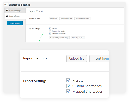 Import/Export Settings