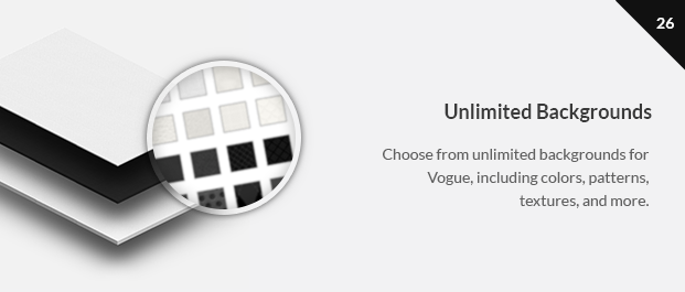 Choose from unlimited backgrounds for Vogue, including colors, patterns, textures, and more.