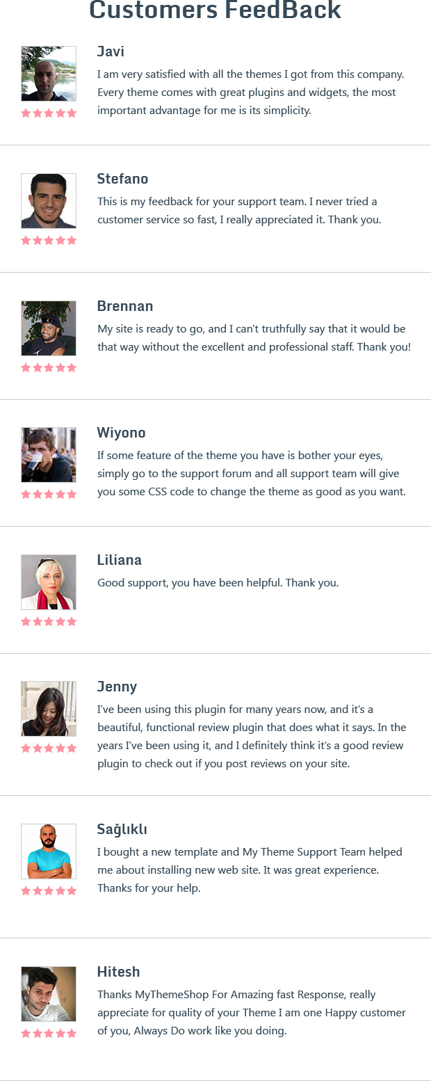 Ribbon Testimonials