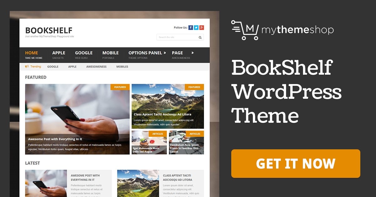 BookShelf - WordPress Blog Theme @ MyThemeShop
