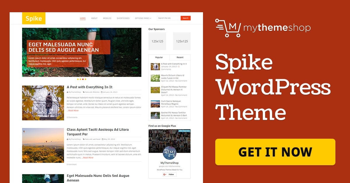 Spike - Responsive WordPress Blog Theme @ MyThemeShop