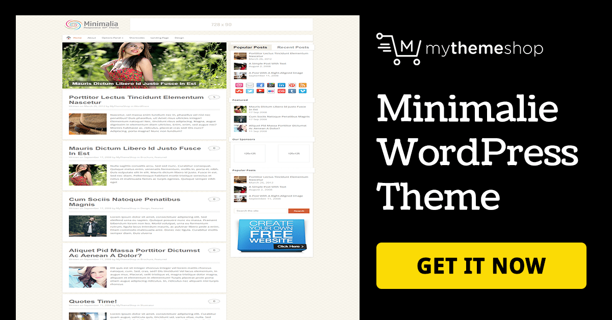 Minimalia - Minimal WordPress Theme @ MyThemeShop