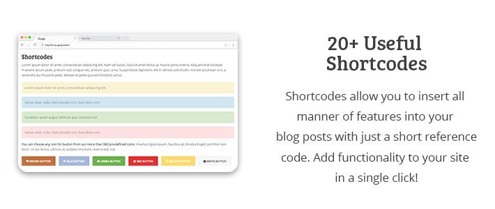 20 Plus Useful Shortcodes