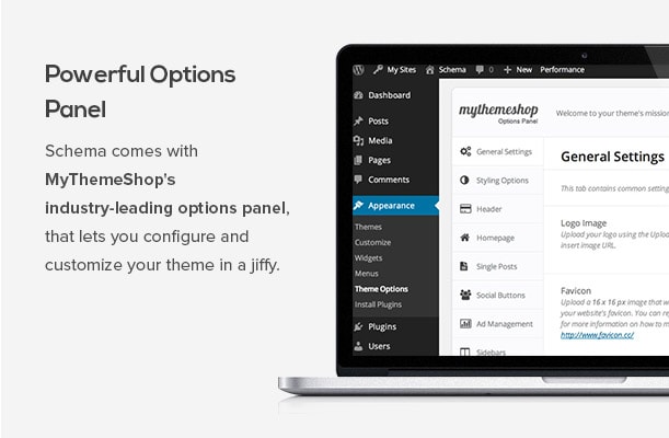 Schema comes with MyThemeShop's industry-leading options panel, that lets you configure and customize your theme in a jiffy.