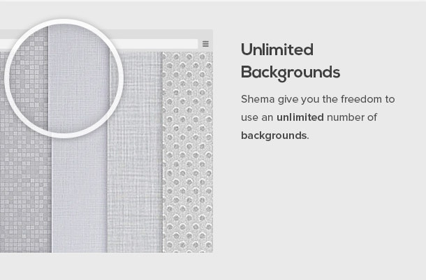 Schema gives you freedom to use any kind of Background image.