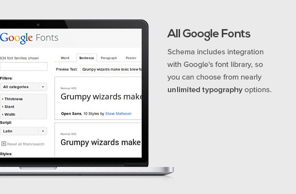 Schema Google Fonts