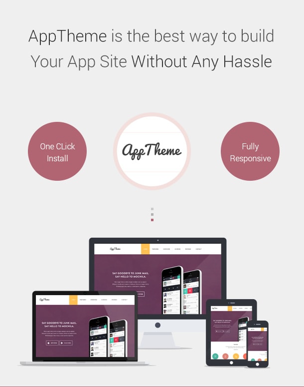 AppTheme is a simple yet effective solution to build your app or company site.