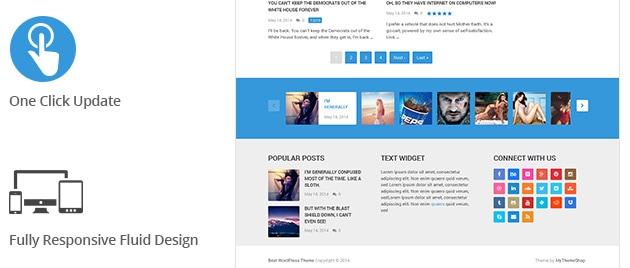 One Click Update. Fully Responsive Fluid Design.