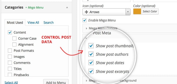 WP Mega Menu Plugin Settings 2