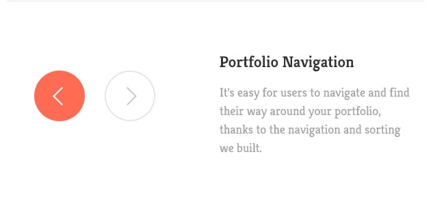 It's easy for users to navigate and find their way around your portfolio, thanks to the navigation and sorting we built.