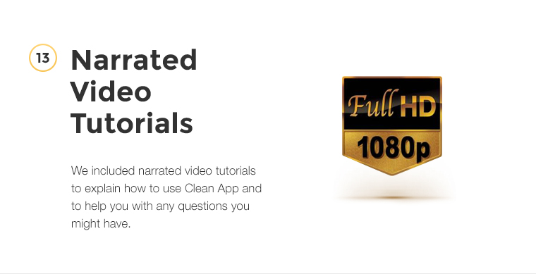 We included narrated video tutorials to explain how to use Clean App and to help you with any questions you might have.