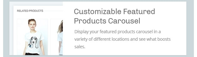 Display your featured products carousel in a variety of different locations and see what boosts sales.