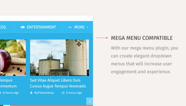 With our mega menu plugin, you can create elegant dropdown menus that will increase user engagement and experience.