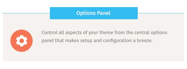 Control all aspects of your theme from the central options panel that makes setup and configuration a breeze.