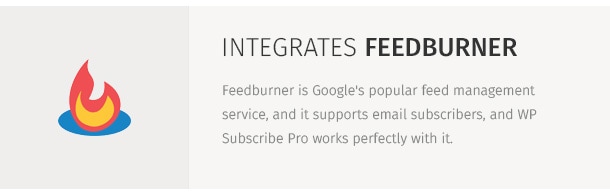 Feedburner is Google's popular feed management service, and it supports email subscribers, and WP Subscribe Pro works perfectly with it.