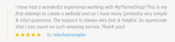 MyThemeShop Testimonial 2