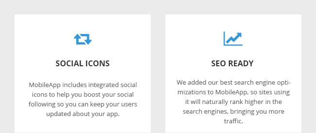 Social Icons and SEO Ready