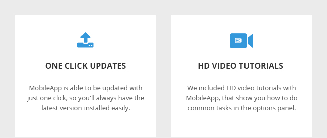 One Click Updates and HD Video Tutorials