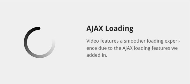 Video features a smoother loading experience due to the AJAX loading features we added in.