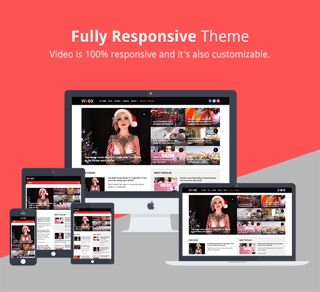 Video is 100% responsive and it's also customizable.