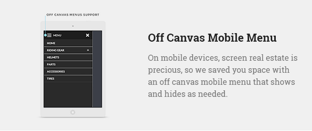 Off Canvas Mobile Menu