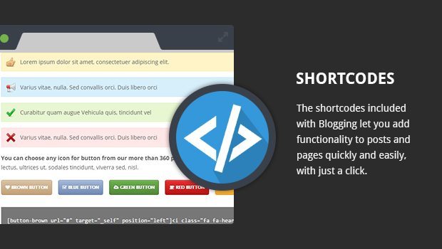 Blogging - Shortcodes Included