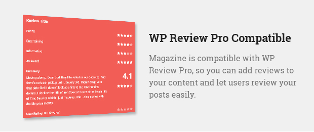 WP Review Pro Compatible