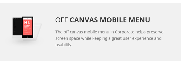 Off Canvas Mobile Menu