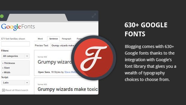 Blogging - All Google fonts
