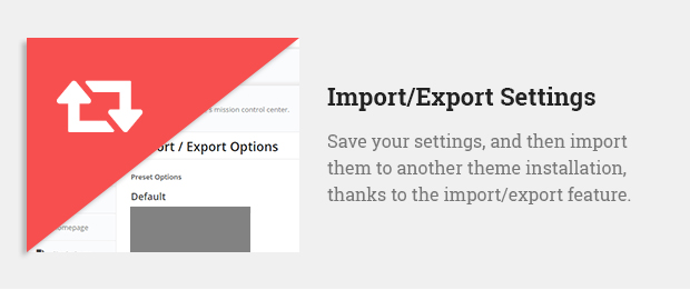 Import/Export Settings