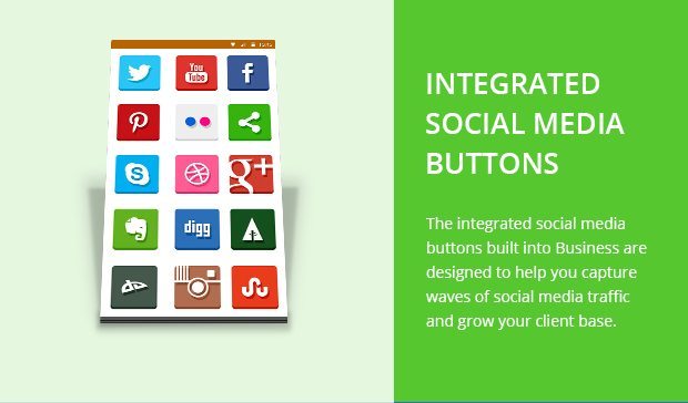 Integrated Social Media Buttons