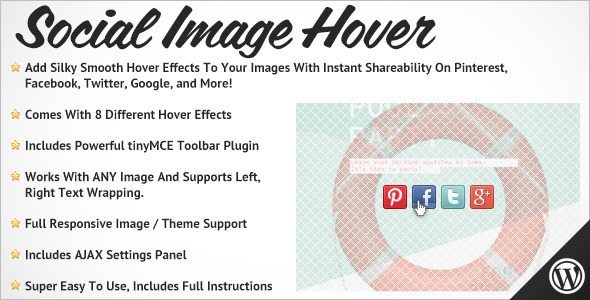 social image hover