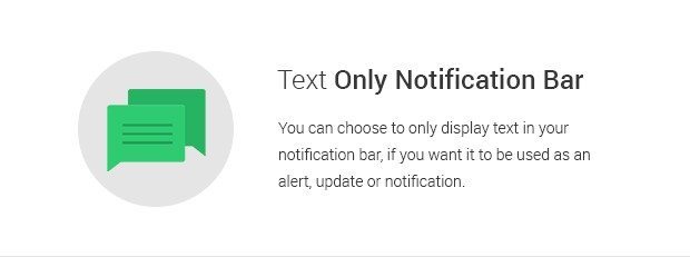 Text Only Notification Bar