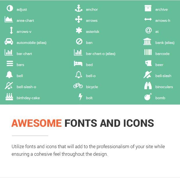 Awesome Fonts and Icons