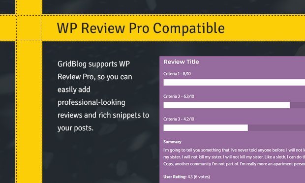 WP Review Pro Compatible