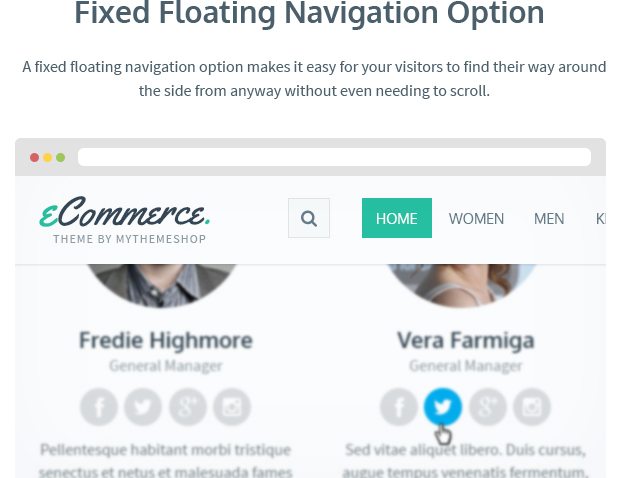 Fixed Floating Navigation Option