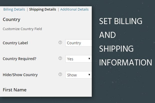 Select Billing and Shipping Information